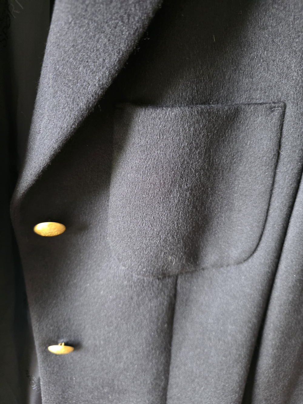 Escada Sport Black Virgin Wool Gold Button Blazer Jacket Size 36 Made In Germany - Picture 6 of 11